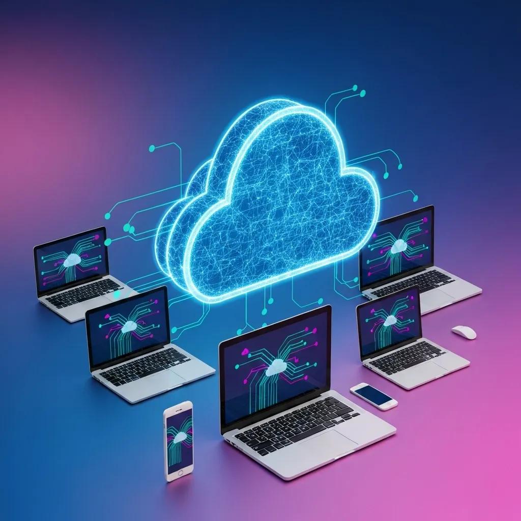 Digital representation of cloud computing services with interconnected devices