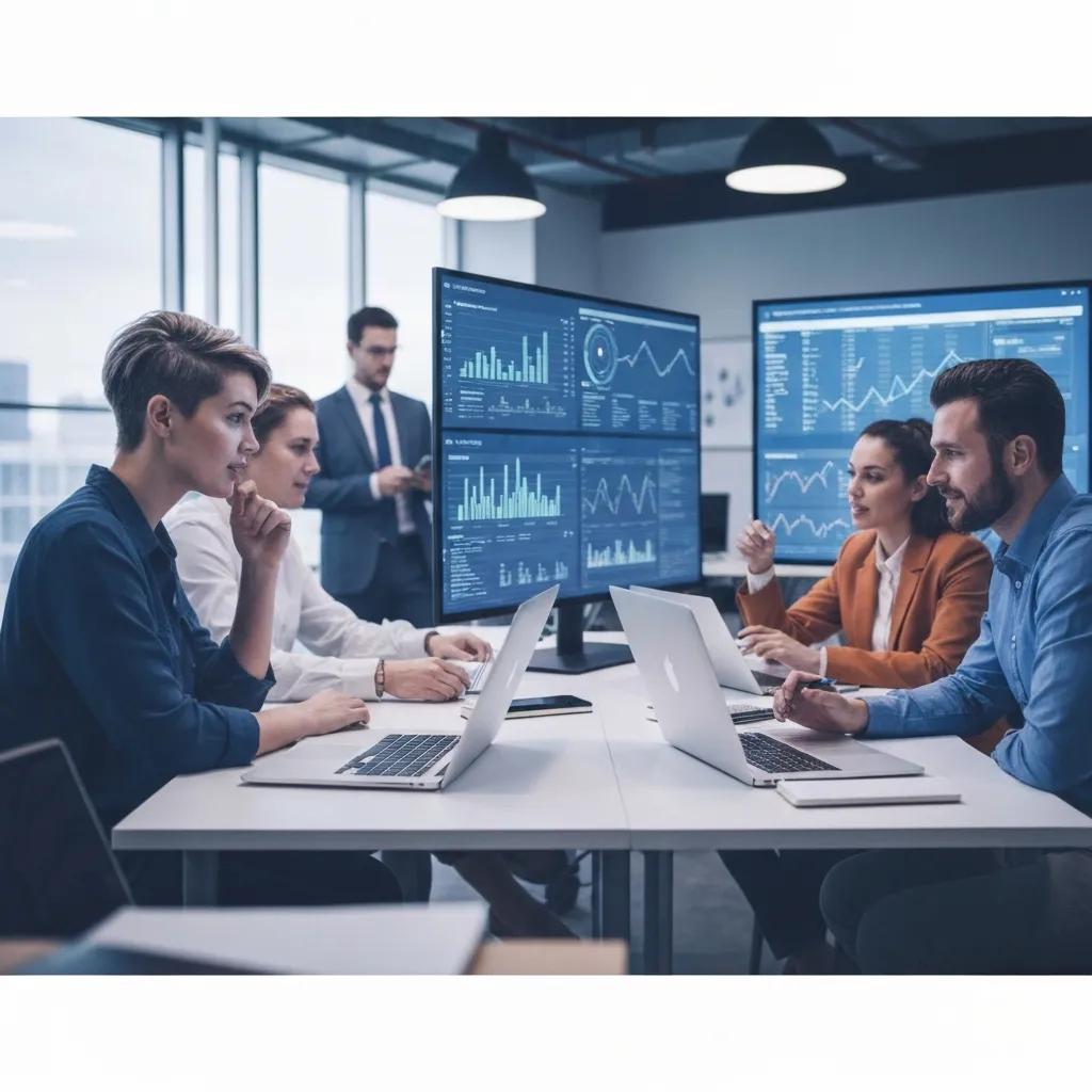 Modern office collaboration showcasing technology solutions for business success