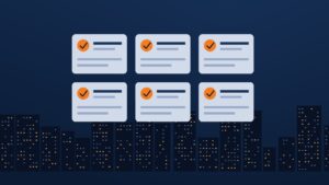 Illustration of task cards with check marks over a city skyline showing what does an MSP do each day