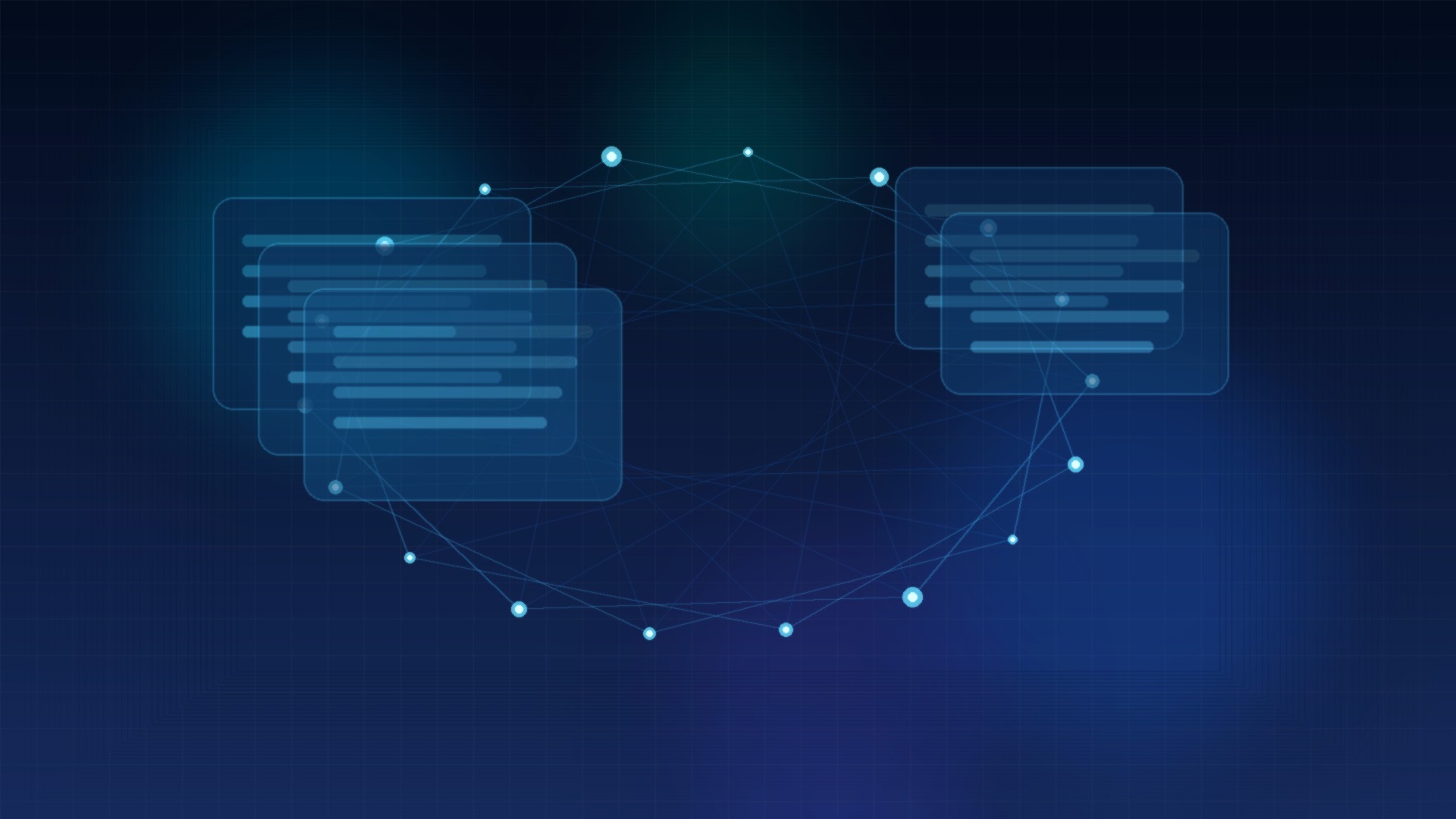 Abstract cyber network and helpdesk aesthetic for Zammad KEV NYC security post